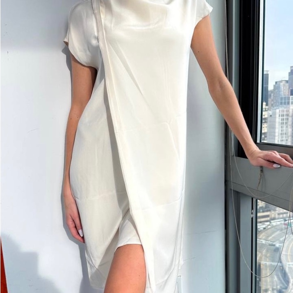 Ivory wrap up dress